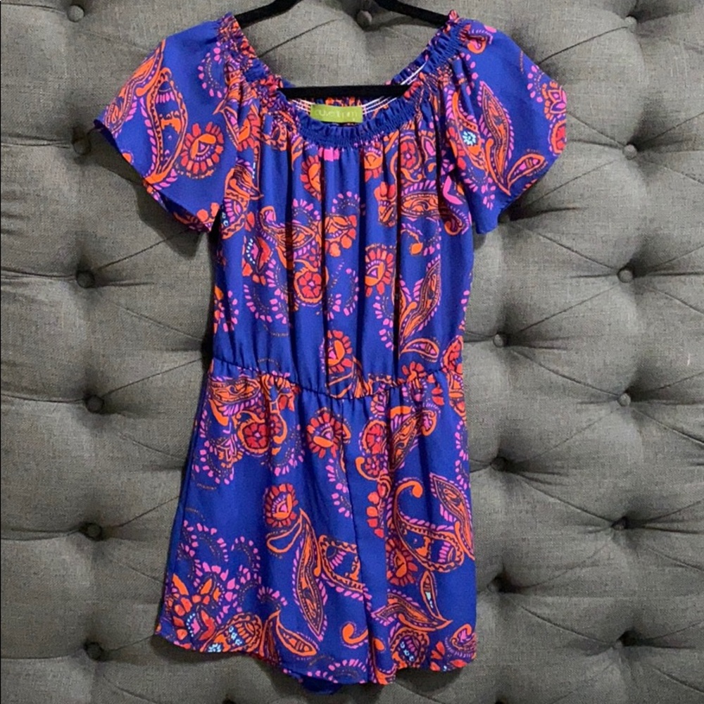 Olive and Pim Off the Shoulder Romper (Boutique)